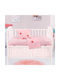 Beauty Home Art Baby Sheets Set Crib Cotton Pink 120x160cm 3pcs