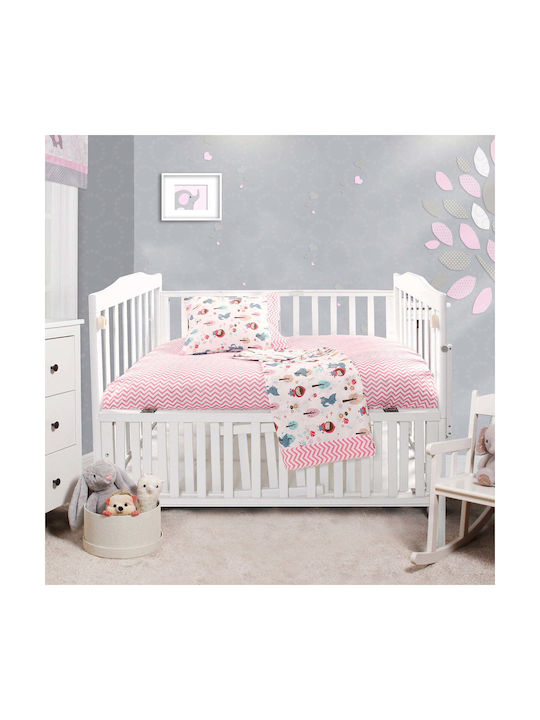 Beauty Home Art Baby Sheets Set Crib Cotton Pink 120x160cm 3pcs