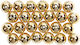 Gold Beads with Hole 50 Pcs
