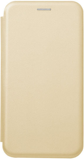 Book Synthetic Leather / Silicone Gold (Xiaomi Mi Note 10 Lite)