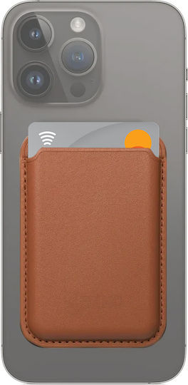 Husă Portofel Magnetic Card Compatibilă Magsafe Piele Universală iPhone 12 iPhone 13 iPhone 14 Gekko Walletmag Maro Cămilă
