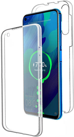 Съвместим Калъф за Huawei Nova 5T С пълно покритие 360° Преден и заден силикон и пластмаса Прозрачен Gekko Mobile