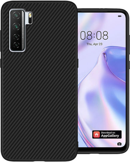 Husă Carbon Skin Huawei P40 Lite 5G Silicon Ultra Subțire Fibra Sintetică Finisaj Mat Gekko Mobile