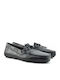 Brio Men's Leather Boat Shoes Black