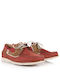 Leder Herren Mokassins in Rot Farbe