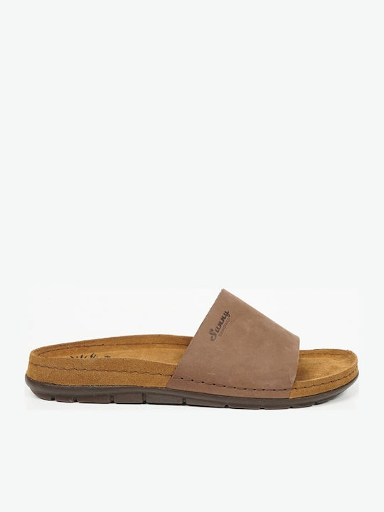 Leder Herrensandalen in Braun Farbe