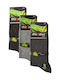 Men's Socks High Weave 3 Pairs Cotton Bamboo Design Grey Anthracite Brown
