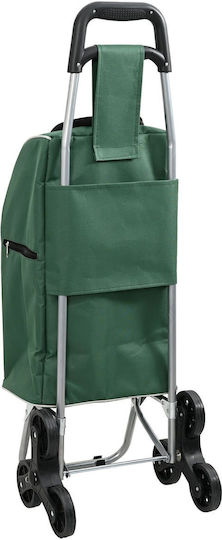 Stoff Einkaufswagen Klappbar Grün 39.5x33x93cm