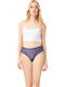 Women's String with Lace Blue