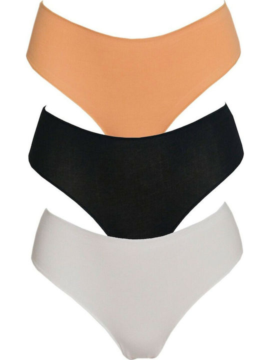 Femei Slip 3Pack White/black/beige