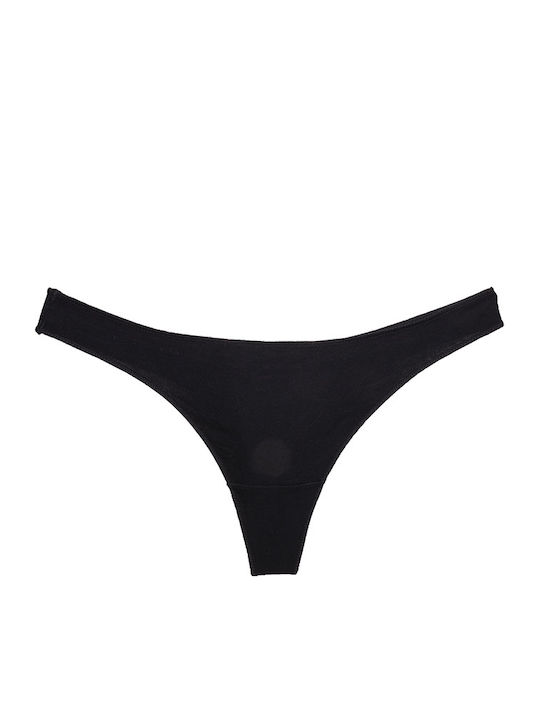 Power Flower String Μαύρο