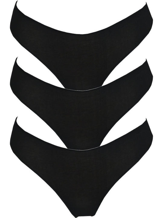 Tai Femei Slip 3Pack Negre