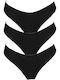 Tai Femei Slip 3Pack Negre
