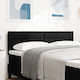 vidaXL Fabric Bed Headboard Black 144x78cm