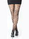 Women's Pantyhose 40 Den Black with Print