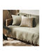 Gofis Home Eliena Dreisitzer-Sofa Wurf Jacquard 180x310cm Rauchgrün 402/07