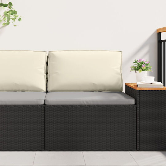vidaXL Възглавница за диван за градински стол с гръб Крем 40x80см