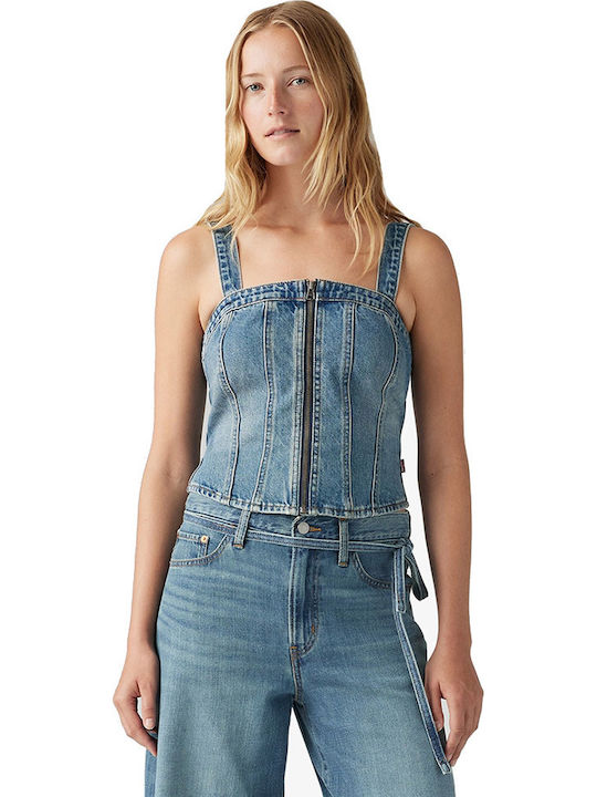 Women's Blouse Corset Blue