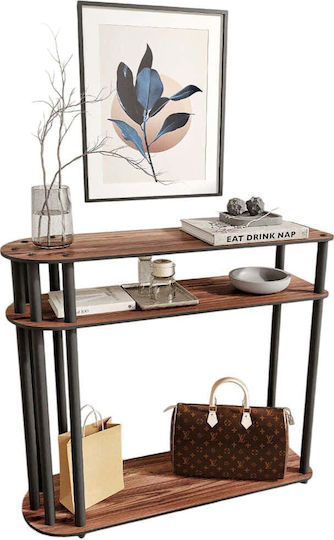 Caprio Konsole Holz Walnut L90xB30xH84cm