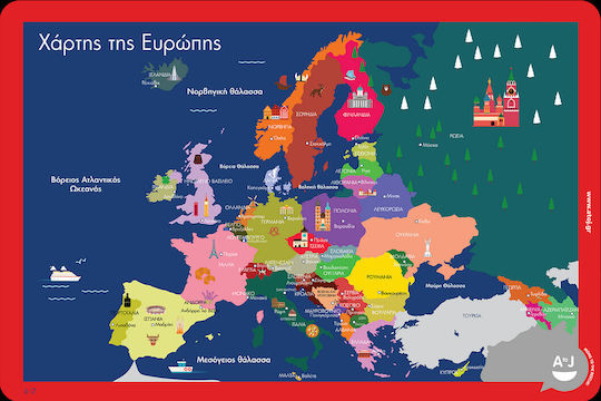 Atoj Lernuntersetzer Europakarte