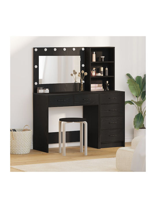 Floor-Standing Makeup Dressing Table Wooden Bla...