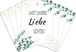 Wedding Straw Tags Cold Sparklers German Text