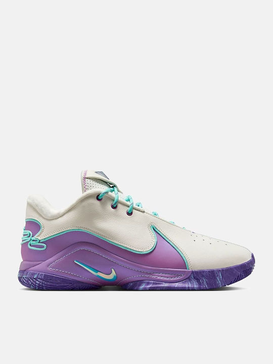 lebron white and purple shoes