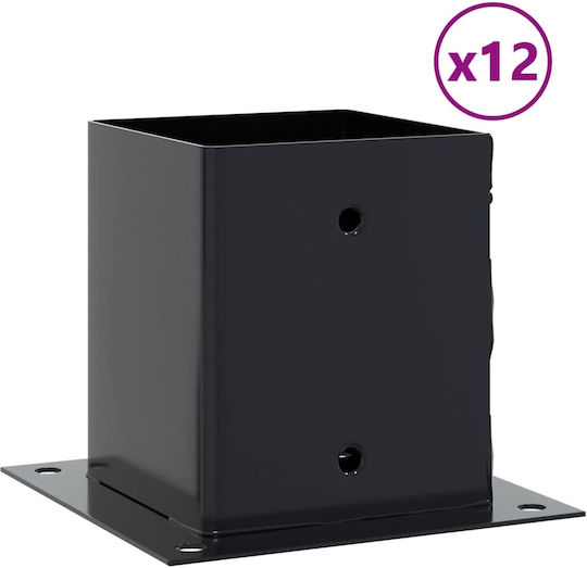 vidaXL Металическо Кракче За Мебел 12 Бройки Подходящо За Маса / Малка Маса 12.1x12.1см Антрацит