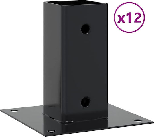 vidaXL Металик Крак За Мебели 12 Бройки Подходящ За Маса / Малка Маса 6.1x6.1см Антрацит
