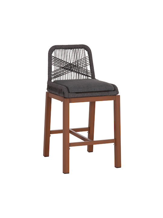 Freebox Bar Stool Aluminum Dark Grey 47.5x55x94.5cm