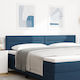 vidaXL Fabric Bed Headboard Blue 100x88cm