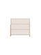 Baby Dresser with 3 Drawers Ecru 98x50x86cm