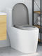 vidaXL Plastic Soft Close Toilet Seat Gray 36cm