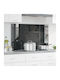 vidaXL Rectangular Back Made of Dark Gray Glass 100x60x0.6cm 42001249