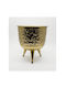 Kaemingk Übertopf Metall Gold 14x14εκ.
