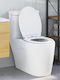 vidaXL Plastic Soft Close Toilet Seat White 37.5cm 42002365