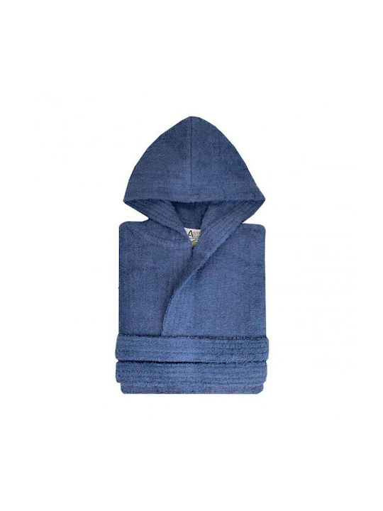 Astron Italy Kids Hooded Bathrobe Navy Blue