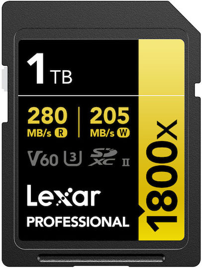 Lexar Professional 1800x Memory Card 1tb Sdxc Uhs-ii U3