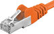 PremiumCord S/FTP Cat.6a Gigabit Network Cable Ethernet 0.5m Orange