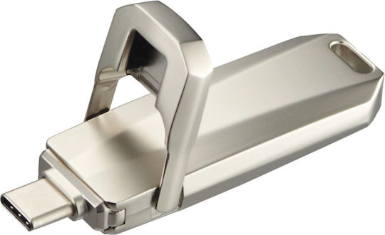 Hama Uni-c Deluxe Usb Stick Usb-c 256gb Silver