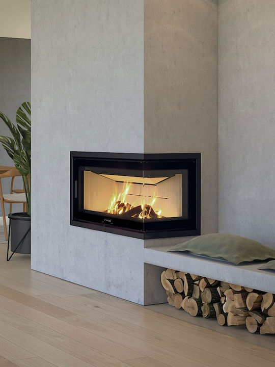 Norfire Design Norfire VL 870 Right Ενεργειακό Τζάκι Ξύλου 10.3kW Δεξιά Γωνία με Ανοιγόμενες Πόρτες