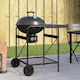 vidaXL Portable Charcoal Grill with Lid 113cmx96cm