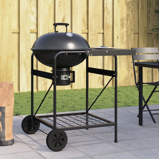 vidaXL Portable Charcoal Grill with Lid 113cmx96cm