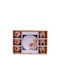 Galifas Set of Cups Coffee Porcelain Multicolored 90ml 6pcs