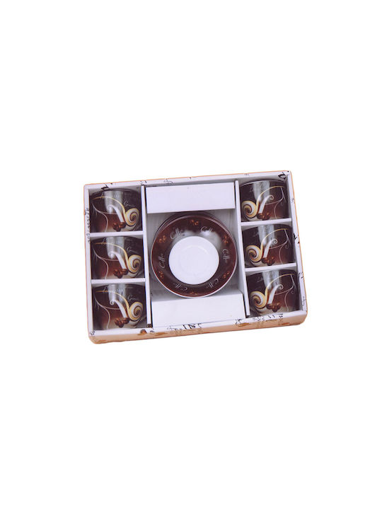 Galifas Set of Cups Coffee Porcelain Multicolored 90ml 6pcs