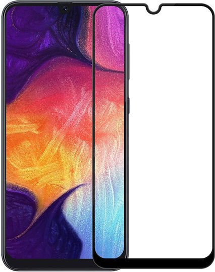 0.04мм Пълно лепило Закалено стъкло Черен (Samsung A50 - Gekko Mobile)