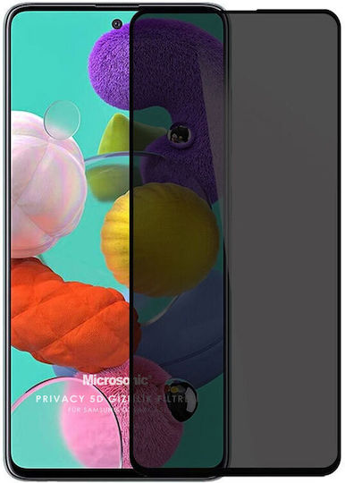 0.3mm Full Glue Privacy Ματ Tempered Glass Μαύρο (Galaxy A51)