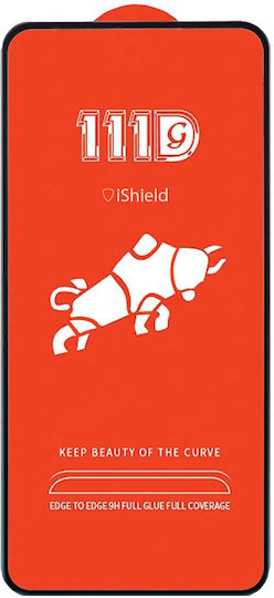 0.33mm Full Glue Tempered Glass Μαύρο (Redmi Note 9)