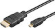 Hdmi Cable Micro Hdmi 4k@60hz Gold Plated Connectors 1m Premiumcord Kphdmad1