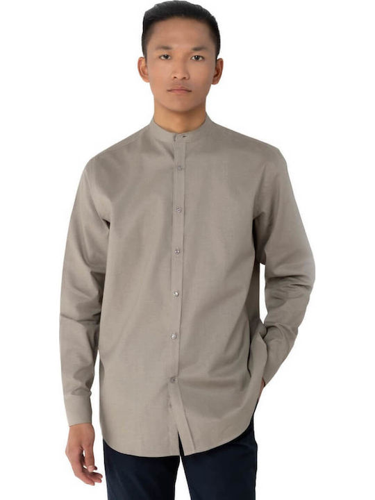 The Bostonians Langärmlig Hemd Beige